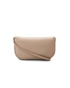 Magie Mini schoudertas in beige generfd leer - 22,5x14x3 cm