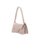 C-Me schoudertas in beige generfd leer - 27,5x14x11 cm