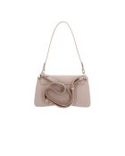 C-Me schoudertas in beige generfd leer - 27,5x14x11 cm