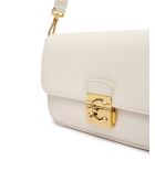 C-Me Lock schoudertas in parelmoer generfd leer - 24x12x5 cm