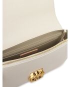 C-Me Lock schoudertas in parelmoer generfd leer - 24x12x5 cm