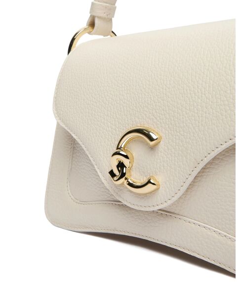 Bolso C-Me de piel granulada con perlas - 29,5x18x9,5 cm