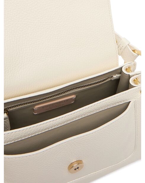 Bolso C-Me de piel granulada con perlas - 29,5x18x9,5 cm