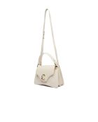 Bolso C-Me de piel granulada con perlas - 29,5x18x9,5 cm