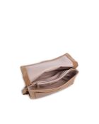 Schultertasche Dorian aus nudefarbenem Veloursleder - 34x24x13 cm