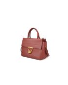 Arlettis Handtasche aus genarbtem Leder in Brandy - 24x19x14 cm