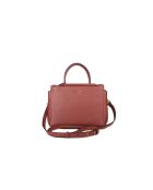 Arlettis Handtasche aus genarbtem Leder in Brandy - 24x19x14 cm