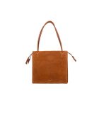 Sac porté épaule Dulse en daim cognac - 28.5x31x10 cm