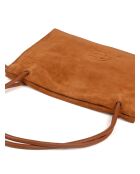 Sac porté épaule Dulse en daim cognac - 28.5x31x10 cm