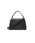 Bolso C-Me de piel granulada negra - 29,5x18x9,5 cm