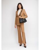 Bolso C-Me de piel granulada negra - 29,5x18x9,5 cm