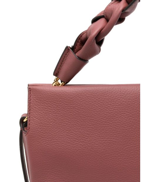 Bohemian Grana Doppelhandtasche aus doppelt genarbtem Brandy-Leder - 33x23x12 cm