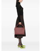 Bohemian Grana Doppelhandtasche aus doppelt genarbtem Brandy-Leder - 33x23x12 cm