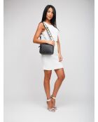 Tebe Mini schoudertas in zwart generfd leer - 21,5x17x6 cm