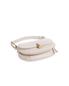 Magie zachte schoudertas van lamsleer met wit generfd lamsleer - 22x14x4 cm