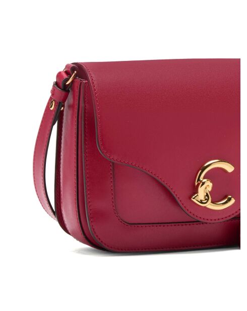 C-Me Schultertasche aus glattem Sangria-Kalbsleder - 21x17x6 cm