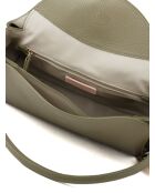 Bolso de hombro Eclyps de piel granulada verde laurel - 29,5x20x13 cm