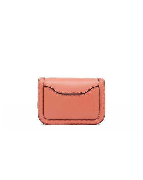 Bandolera de piel de becerro de geranio - 15x11,5x6 cm