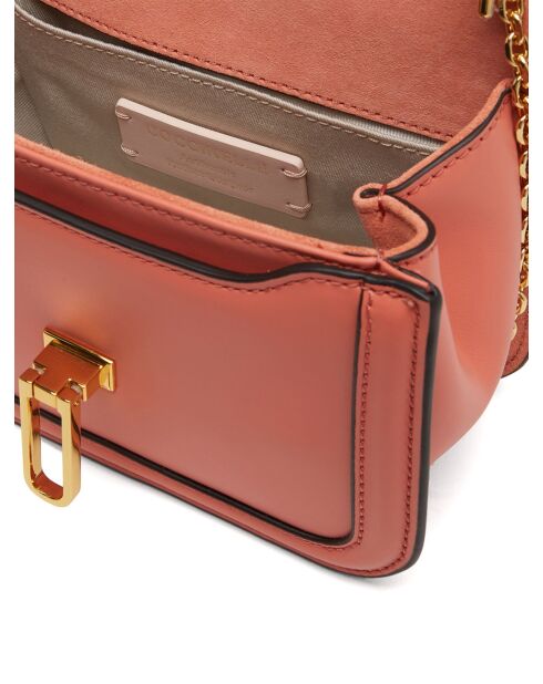 Bandolera de piel de becerro de geranio - 15x11,5x6 cm