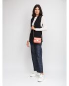 Schoudertas van geraniumkalfsleer - 15x11,5x6 cm