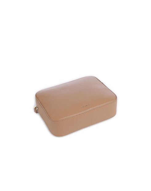 Tebe Mini schoudertas in nude-generfd leer - 21,5x17x6 cm