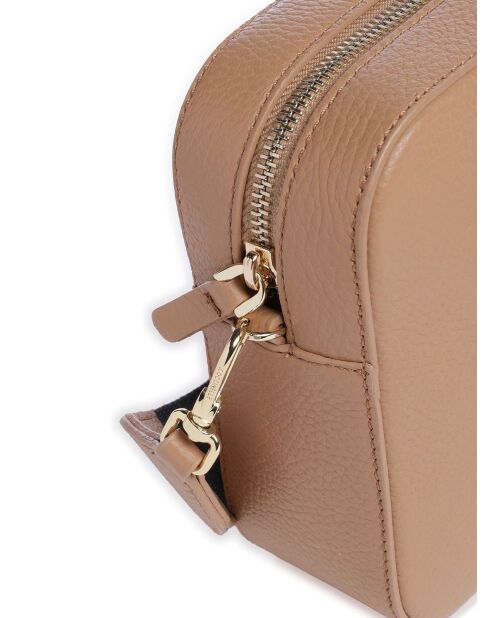 Tebe Mini schoudertas in nude-generfd leer - 21,5x17x6 cm