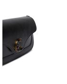 C-Me Calf&Marb Schultertasche aus glattem schwarzem Kalbsleder - 26x14,5x7 cm