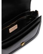 C-Me Calf&Marb Schultertasche aus glattem schwarzem Kalbsleder - 26x14,5x7 cm