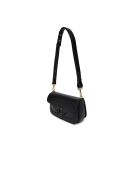 C-Me Calf&Marb Schultertasche aus glattem schwarzem Kalbsleder - 26x14,5x7 cm