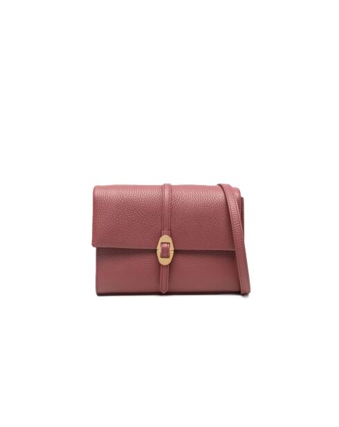 Dorian Mini schoudertas van gegreineerd brandy leer - 20x13x6 cm