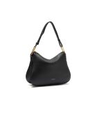 Weiche Schultertasche Magie aus schwarzem genarbtem Leder - 36x24x10,5 cm