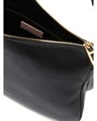 Weiche Schultertasche Magie aus schwarzem genarbtem Leder - 36x24x10,5 cm