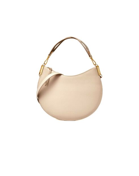 Bolso de mano Sunup de piel granulada con doble perla - 38x26x5 cm