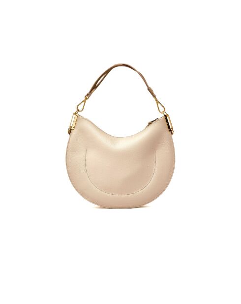 Bolso de mano Sunup de piel granulada con doble perla - 38x26x5 cm