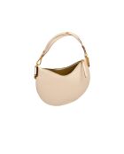 Sunup dubbele leren handtas met parelmoer - 38x26x5 cm