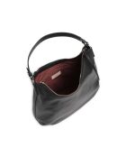 Rebekka schoudertas in zwart generfd leer - 38x24x12 cm