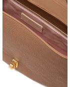 Magie zachte schoudertas in nude-generfd leer - 30,5x18x8 cm