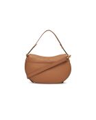 Magie zachte schoudertas in nude-generfd leer - 30,5x18x8 cm