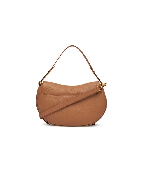 Magie zachte schoudertas in nude-generfd leer - 30,5x18x8 cm