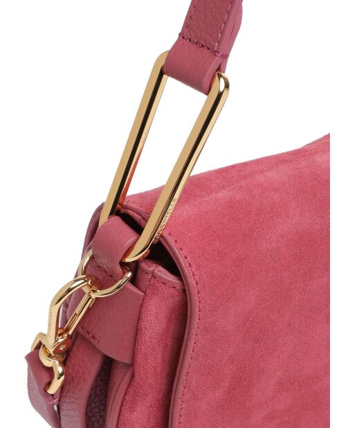 Sac porté épaule en Daim rosewood - 30.5x18x8 cm