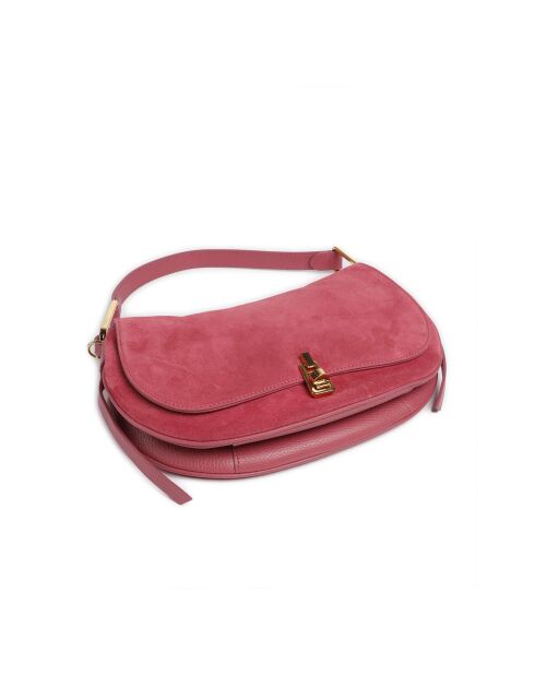 Sac porté épaule en Daim rosewood - 30.5x18x8 cm