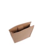 Bolso bandolera Myrtha Maxi Log de piel granulada color nude - 19x22x6 cm