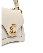 C-Me handtas van glad kalfsleer met parelmoer - 23,5x16x9 cm