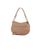 Magie zachte schoudertas in nude-generfd leer - 22x14x4 cm