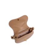 Magie zachte schoudertas in nude-generfd leer - 22x14x4 cm