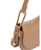 Magie zachte schoudertas in nude-generfd leer - 22x14x4 cm