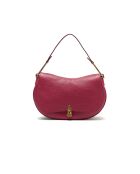 Magie zachte schoudertas in sangria generfd leer - 30,5x18x8 cm