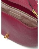 Magie zachte schoudertas in sangria generfd leer - 30,5x18x8 cm