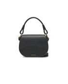 Sac porté épaule Eclyps en cuir grainé noir - 21x16x6 cm