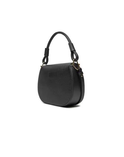 Sac porté épaule Eclyps en cuir grainé noir - 21x16x6 cm